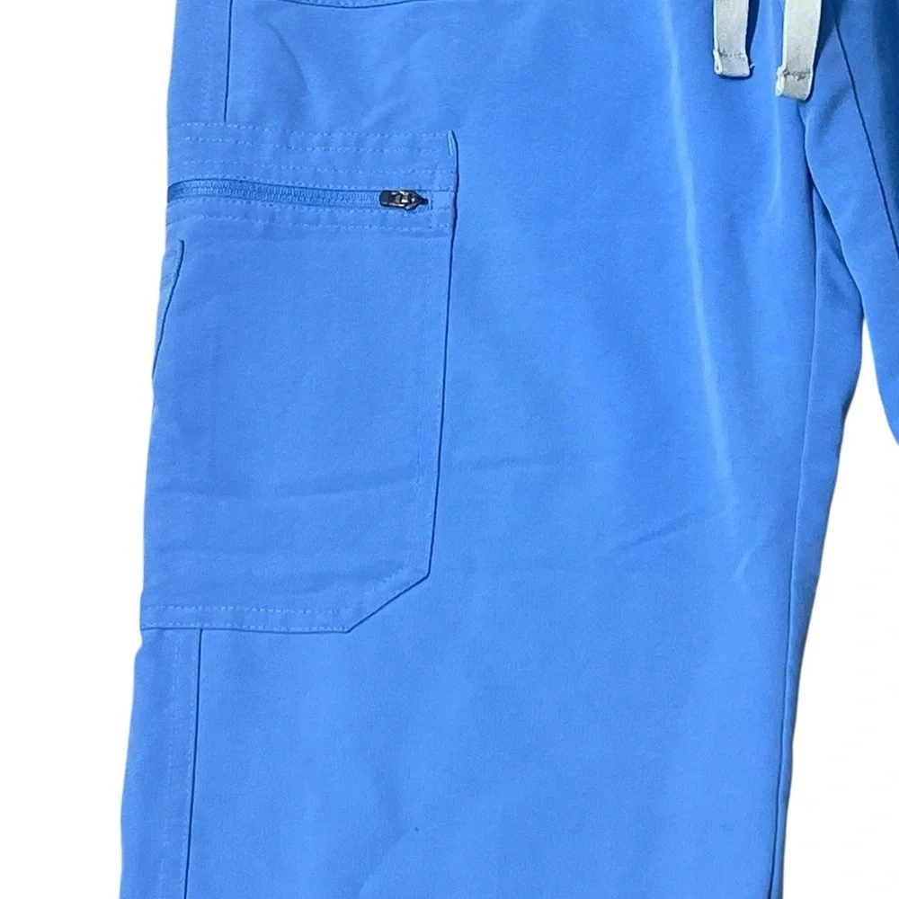 Figs men’s technical series TM3001 blue Cairo cargo drawstring waist scrub pants